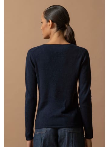 Perfect Cashmere Kaschmir-Pullover "Shannon" in Dunkelblau