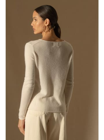 Perfect Cashmere Kaszmirowy sweter "Shannon" w kolorze kremowym