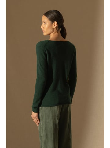 Perfect Cashmere Kasjmieren trui "Shannon" donkergroen