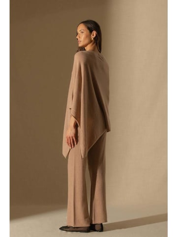 Perfect Cashmere Kasjmieren poncho "Tamara" lichtbruin