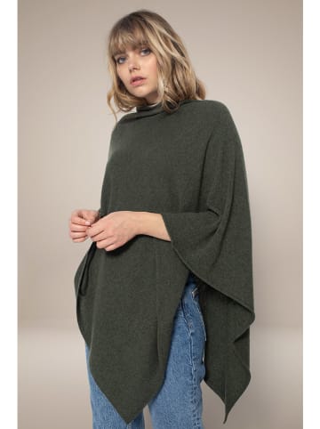 Perfect Cashmere Kasjmieren poncho "Tamara" kaki