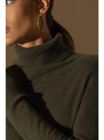 Perfect Cashmere Kasjmieren coltrui "Tracy" kaki