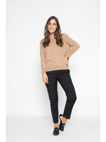 Perfect Cashmere Kaszmirowy sweter "Vanessa" w kolorze beżowym