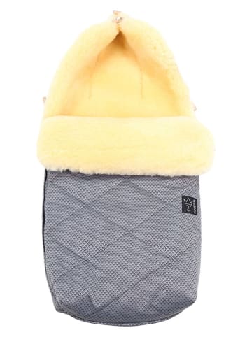 Kaiser Naturfellprodukte Lammfell-Fußsack "Natura" in Grau - (L)85 x (B)45 cm