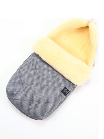 Kaiser Naturfellprodukte Lammfell-Fußsack "Natura" in Grau - (L)85 x (B)45 cm