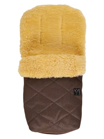 Kaiser Naturfellprodukte Lammfell-Fußsack "Natura" in Braun - (L)85 x (B)45 cm