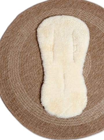 Kaiser Naturfellprodukte Lammfellauflage "Milky sand" in Natur - (L)77 x (B)35 cm