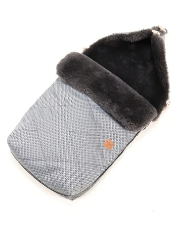 Kaiser Naturfellprodukte Lammfell-Fußsack "Natura Graphit" in Anthrazit - (L)85 x (B)45 cm