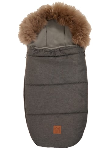Kaiser Naturfellprodukte Thermo-Fußsack "Louis" in Anthrazit - (L)98 x (B)45 cm
