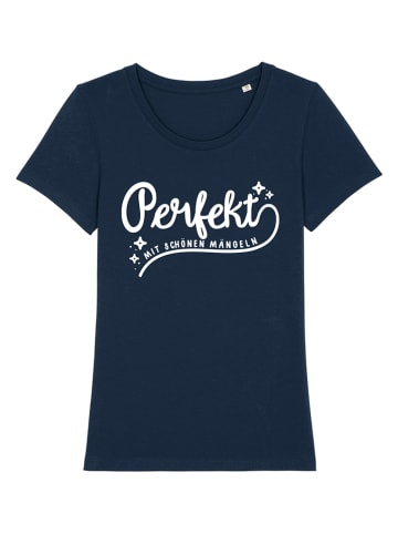 WOOOP Shirt "Perfekt" in Dunkelblau