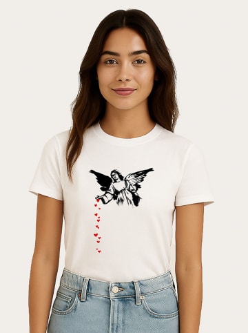 WOOOP Shirt "Banksy Angel Hearts" wit