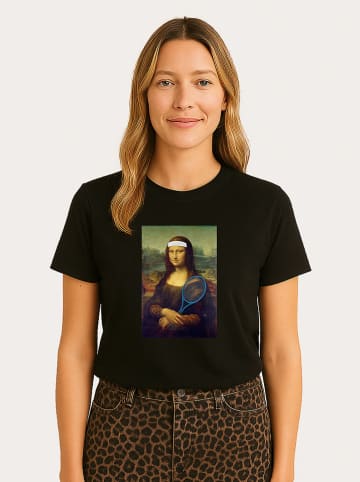 WOOOP Koszulka "Mona Lisa Tennis" w kolorze czarnym