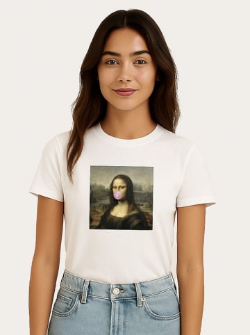 WOOOP Shirt "Mona Lisa Bubble" in Weiß