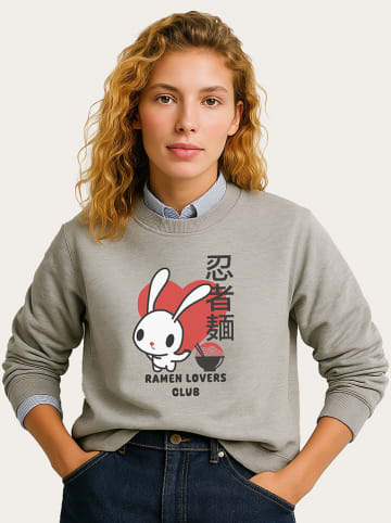 WOOOP Sweatshirt "Torc Ramen Lovers Club Bunny" in Grau