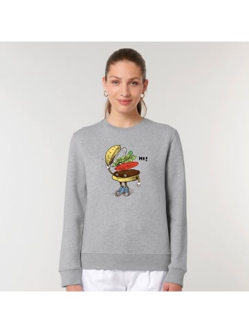 WOOOP Bluza "Burger greeting" w kolorze szarym