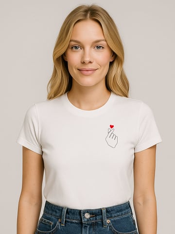 WOOOP Koszulka "K Love Cur" w kolorze białym