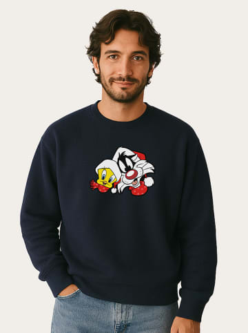 WOOOP Sweatshirt "Looney Tunes Sylvester and Tweety" donkerblauw