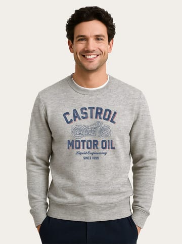 WOOOP Sweatshirt "Castrol Liquid Engineering" in Grau