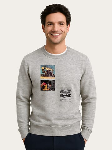 WOOOP Bluza "Skateboard! Magazine Photo" w kolorze szarym