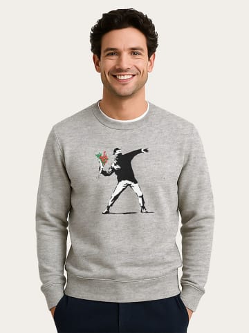 WOOOP Bluza "Banksy Love" w kolorze szarym