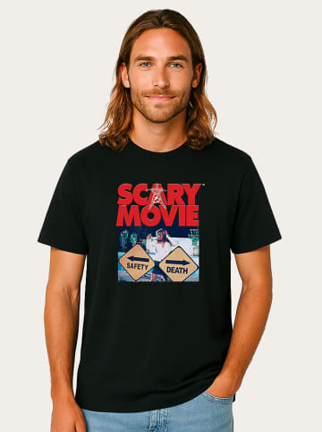 WOOOP Shirt "Scary Movie Official Safety vs Death" zwart
