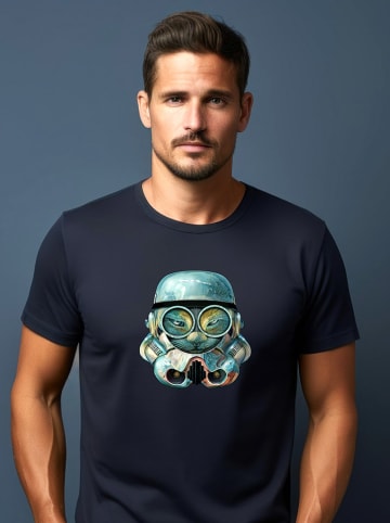 WOOOP Shirt "Trooper Cat" donkerblauw