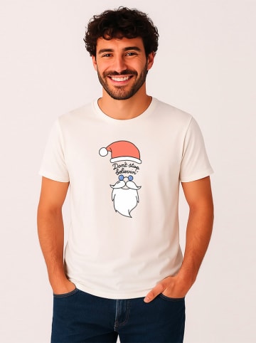 WOOOP Shirt "Dont stop believin" in Weiß/ Rot