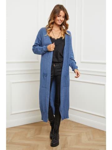 So Cachemire Kardigan "Acor" w kolorze niebieskim