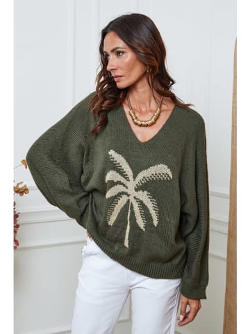 So Cachemire Pullover "Adandine" in Khaki/ Beige