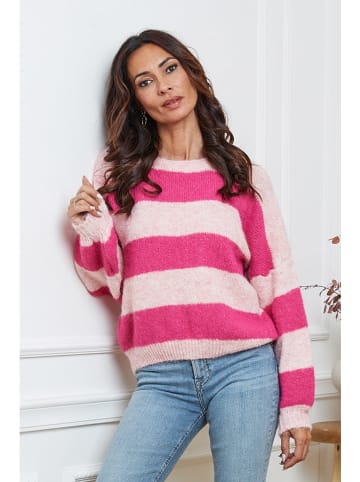 So Cachemire Trui "Bech" roze/lichtroze