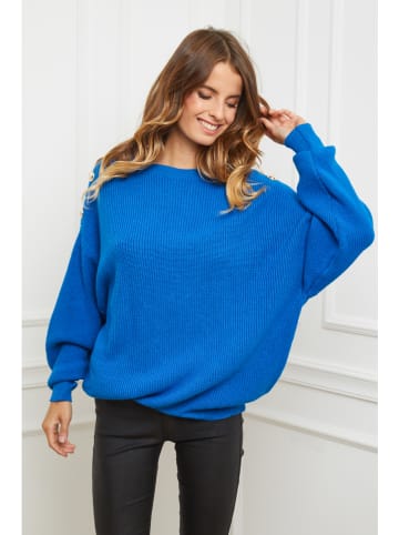 So Cachemire Trui "Cornella" blauw