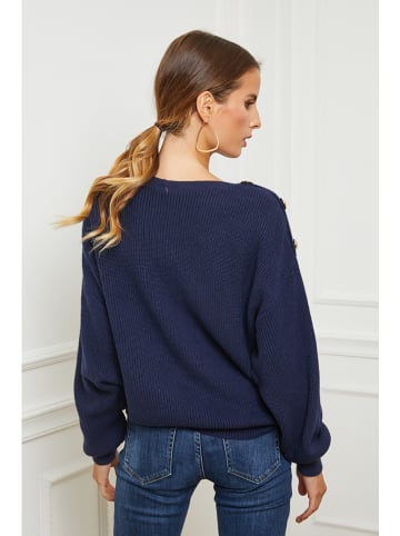 So Cachemire Pullover "Cornella" in Dunkelblau