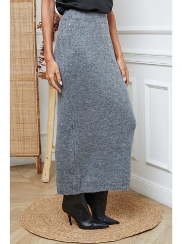 So Cachemire Gebreide rok "Doristo" grijs