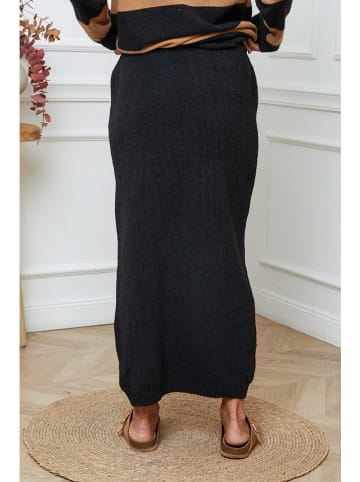 So Cachemire Gebreide rok "Doristo" zwart
