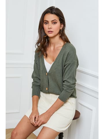 So Cachemire Cardigan "Gino" in Khaki