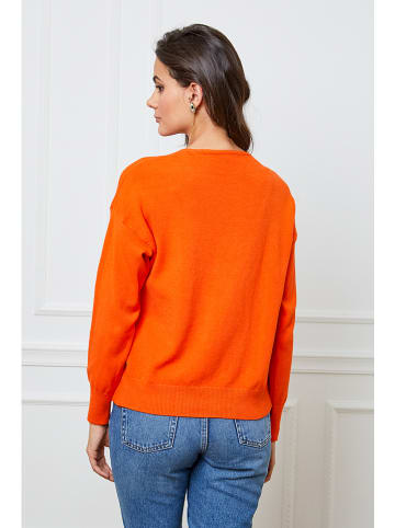 So Cachemire Cardigan "Gino" in Orange