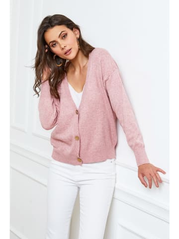 So Cachemire Cardigan "Gino" in Rosa