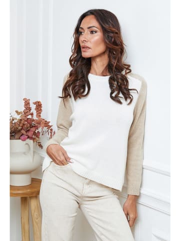 So Cachemire Pullover "Kaleis" in Creme/ Beige