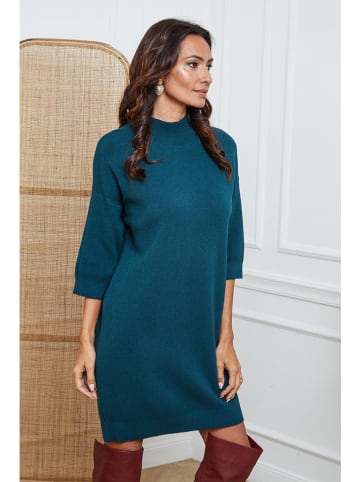 So Cachemire Strickkleid "Major" in Petrol