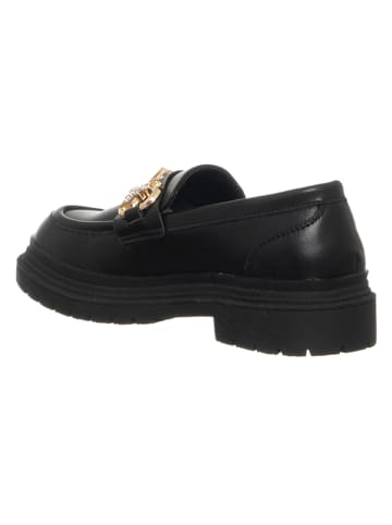 Patrizia Pepe Leder-Slipper in Schwarz