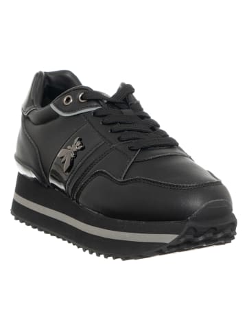 Patrizia Pepe Leder-Sneakers in Schwarz