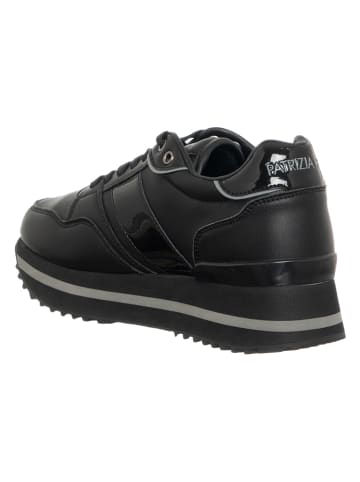 Patrizia Pepe Leder-Sneakers in Schwarz