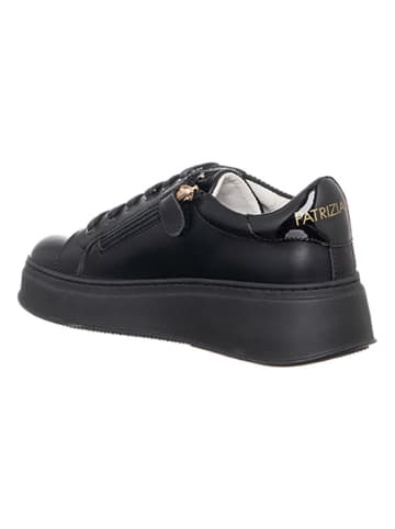 Patrizia Pepe Leder-Sneakers in Schwarz
