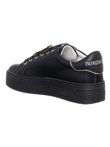 Patrizia Pepe Skórzane sneakersy w kolorze czarnym