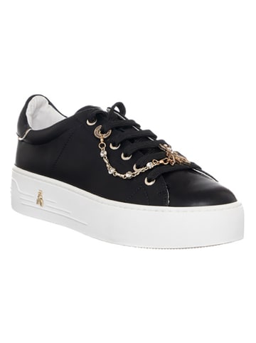 Patrizia Pepe Leder-Sneakers in Schwarz
