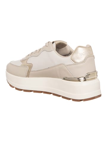 Patrizia Pepe Leder-Sneakers in Beige/ Creme