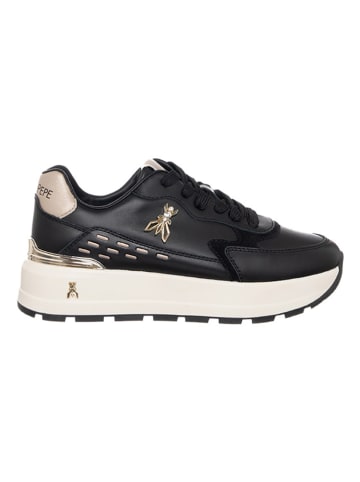 Patrizia Pepe Skórzane sneakersy w kolorze złoto-czarnym