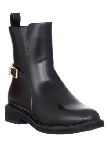 Patrizia Pepe Leder-Boots in Schwarz