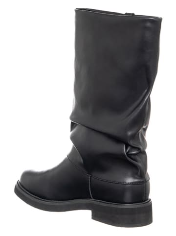 Patrizia Pepe Leder-Stiefel in Schwarz