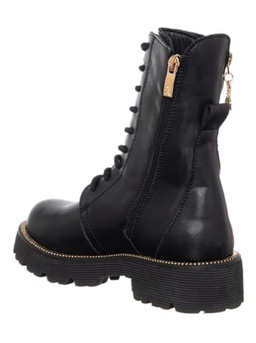 Patrizia Pepe Leder-Boots in Schwarz